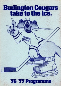 Burlington Cougars 1976-77 game program