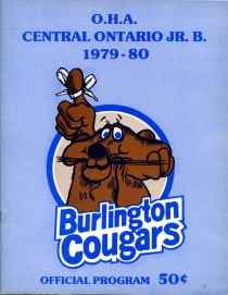 Burlington Cougars 1979-80 game program