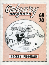 Calgary Cowboys 1969-70 game program