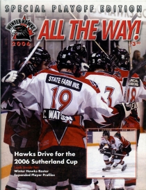 Cambridge Winterhawks 2005-06 game program