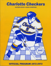 Charlotte Checkers 1972-73 game program