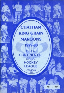 Chatham Maroons 1979-80 game program