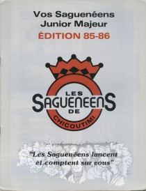 Chicoutimi Sagueneens 1985-86 game program