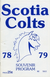 Cole Harbour Scotia Colts 1978-79 game program