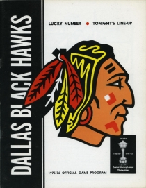 Dallas Black Hawks 1975-76 game program