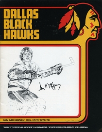 Dallas Black Hawks 1976-77 game program