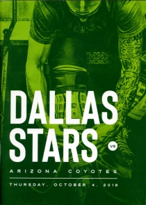 Dallas Stars 2018-19 game program