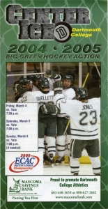 Dartmouth College 2004-05 game program