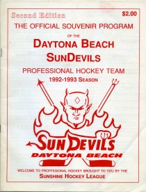 Daytona Beach Sun Devils 1992-93 game program