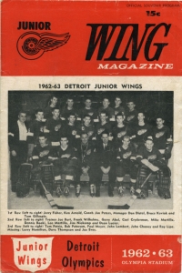 Detroit Junior Red Wings 1962-63 game program