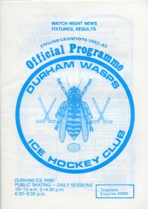 Durham Wasps 1983-84 game program
