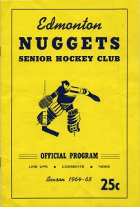 Edmonton Nuggets 1964-65 game program