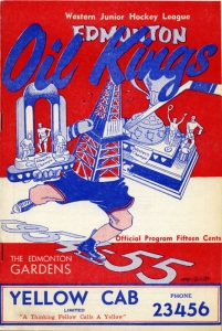 Edmonton Oil Kings 1954-55 game program