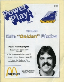 Erie Golden Blades 1982-83 game program