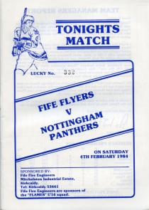 Fife Flyers 1983-84 game program