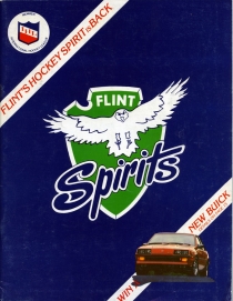 Flint Spirits 1985-86 game program