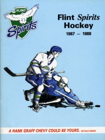 Flint Spirits 1987-88 game program