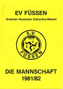 Fuessen EV 1981-82 game program