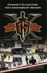 Gwinnett Gladiators 2012-13 game program
