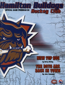 Hamilton Bulldogs 2003-04 game program