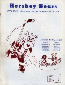 Hershey Bears 1975-76 game program