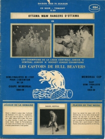 Hull Beavers 1969-70 game program