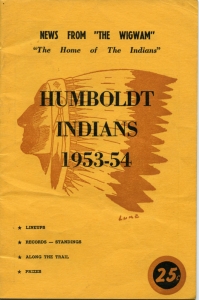 Humboldt Indians 1953-54 game program