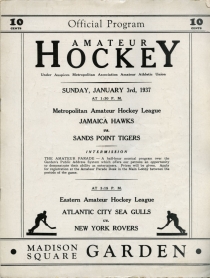 Jamaica Hawks 1936-37 game program