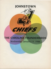Johnstown Chiefs 1987-88 game program