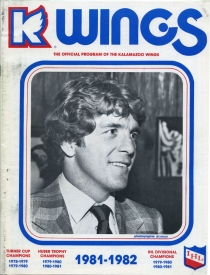Kalamazoo Wings 1981-82 game program