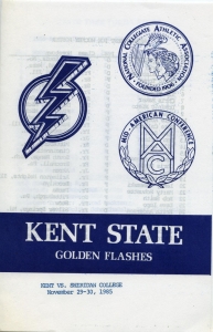 Kent State University 1985-86 game program