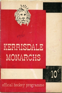 Kerrisdale Monarchs 1949-50 game program