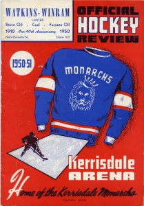 Kerrisdale Monarchs 1950-51 game program