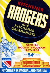Kitchener Rangers 1967-68 game program