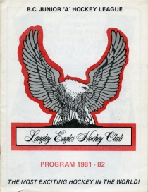 Langley Eagles 1981-82 game program