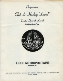 Laval Saints 1963-64 game program