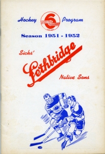 Lethbridge Native Sons 1951-52 game program