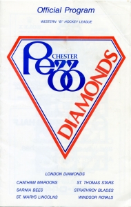 London Diamonds 1984-85 game program