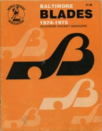 Michigan Stags/Baltimore Blades 1974-75 game program