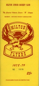 Milton Flyers 1978-79 game program