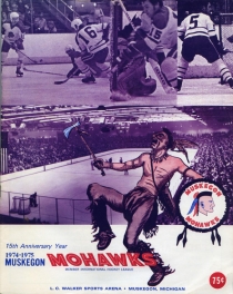 Muskegon Mohawks 1974-75 game program
