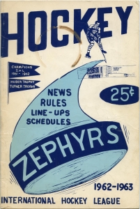 Muskegon Zephyrs 1962-63 game program