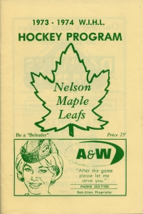 Nelson Maple Leafs 1973-74 game program