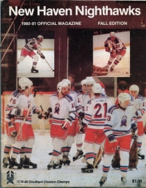 New Haven Nighthawks 1980-81 game program