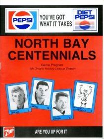 North Bay Centennials 1990-91 game program