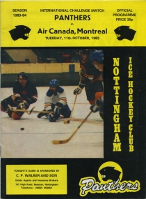 Nottingham Panthers 1983-84 game program