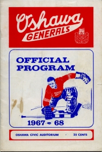 Oshawa Generals 1967-68 game program