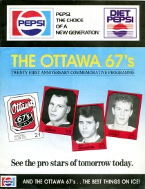 Ottawa 67's 1988-89 game program