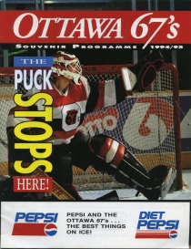 Ottawa 67's 1994-95 game program