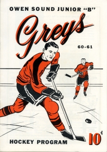 Owen Sound Greys 1960-61 game program
